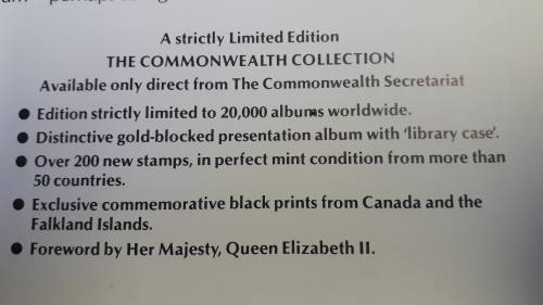 Complete - THE COMMONWEALTH COLLECTION - album for sale - plus 2010 Stanley Gibbons Catalog