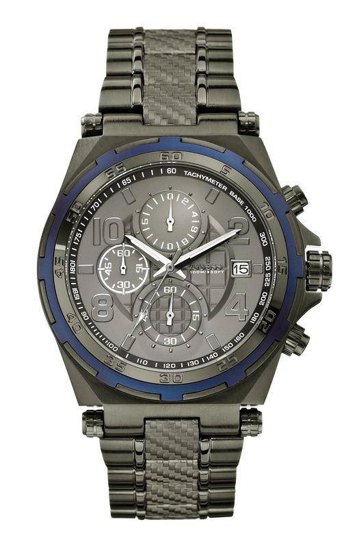 GUESS GUNMETAL CHRONOGRAPH MENS WATCH MODEL: W0243G3 - 10/10 CONDITION AS NEW