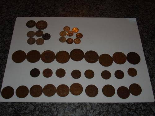 ESTATE LOT OF 43 SA UNION 1940'S COINS INCLUDING 2 FULL PENNY/HALF PENNY SETS 1940-1949