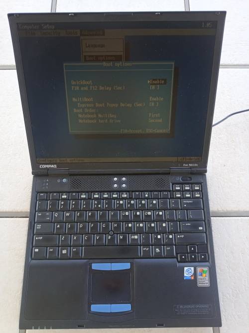 HP Compaq Evo Laptop N610c with Original HP Power Supply