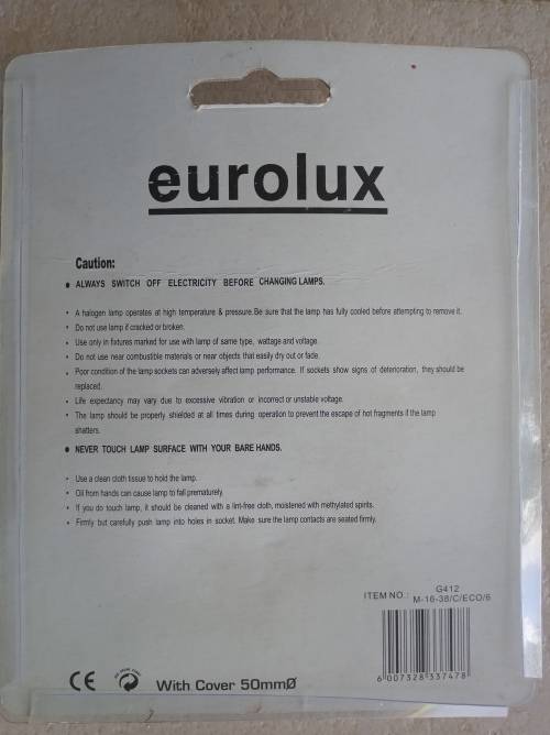 Eurolux 12v 50w 6 Piece Halogen Lights Set
