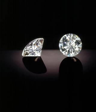 2 x  0.042 cts ( Matching Pair ) Round Brilliant Natural Diamonds