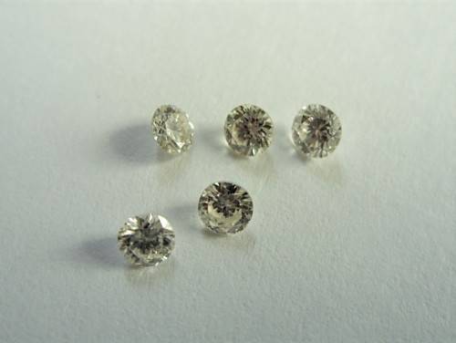 5 x 2.70 - 2.80 mm Round Brilliant Natural Diamonds - 0.42 cts Combined Weight