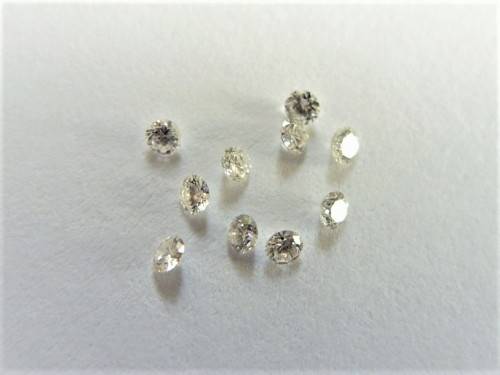 10 x 1.70 mm - 1.80 mm Round Brilliant Natural Diamonds - 0.195 cts Combined Weight