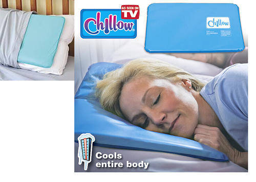 CHILLOW Cooling Pillow Pad Device Insert Comfort Sleeping Therapy SEEN ON TV