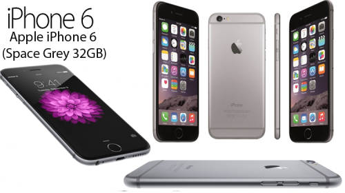 NEW 32GB iPhone 6 in Box - With screen protector & flip cover