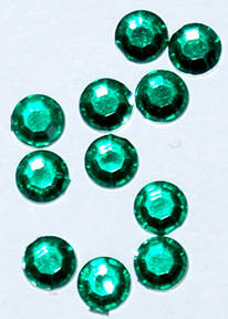 Green round 6mm rhinestones  (50pcs)