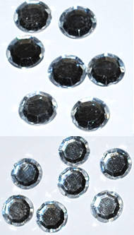 Silver round 8mm rhinestones  (50pcs)
