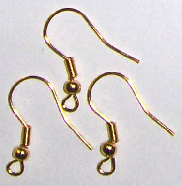 Clearance sale!!! Gold ear ring hooks (50pcs)