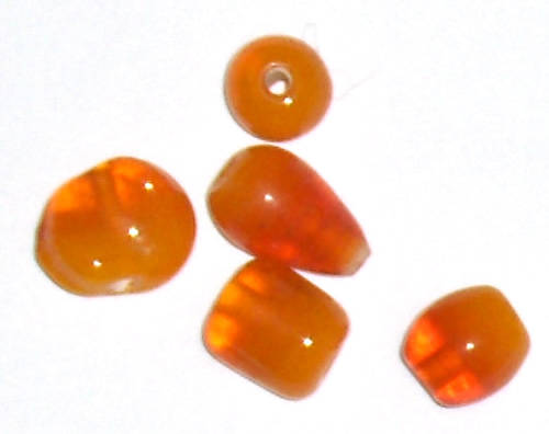 Glass Indian Orange 2 colour beads 6g(+/-5pcs)