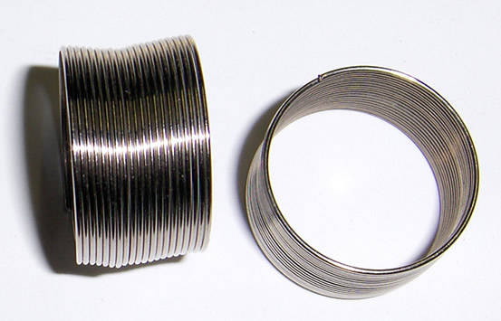 Bulk Nickel memory wire 20mm - ring size (160 coils)