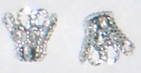 Clearance sale!! Bulk Silvertone filigree bead cap 6mm x 4mm (100pcs)