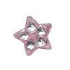 Pink Acrylic Sparkle Star beads (10pcs)
