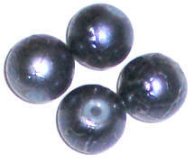 Splashed Grey 8mm round glass beads (10pcs)