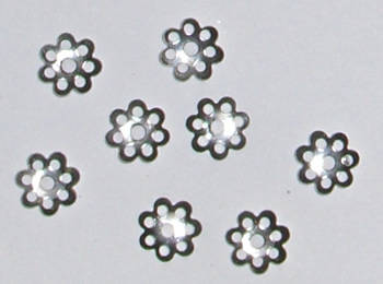 Silvertone filigree bead cap 8mm (220pcs)
