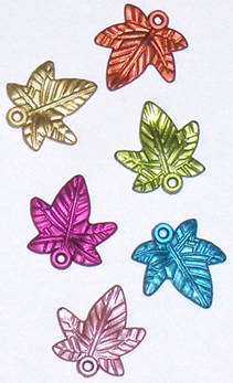 Plastic Maple Leaf charms 21mm x 20mm (10pcs)