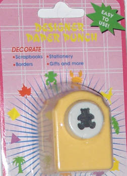 Medium Paper punch - Teddy bear  sold per unit