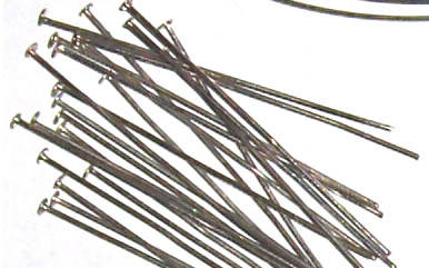 Silvertone head pins 55mm (50g +/-240pcs)