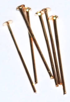 Rose Goldtone head pins 20mm (50pcs)