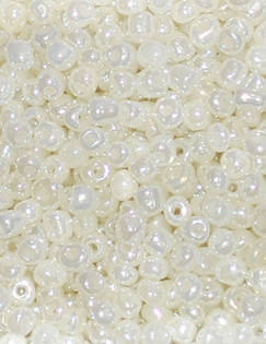 White Opaque Seed beads 6/0 (20g)