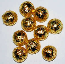 Sale!!  Bulk Gold filigree ball 8mm (50pcs)