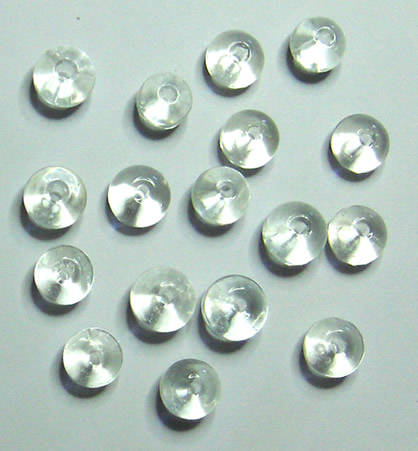Bulk Clear doughnut glass beads(50pcs)
