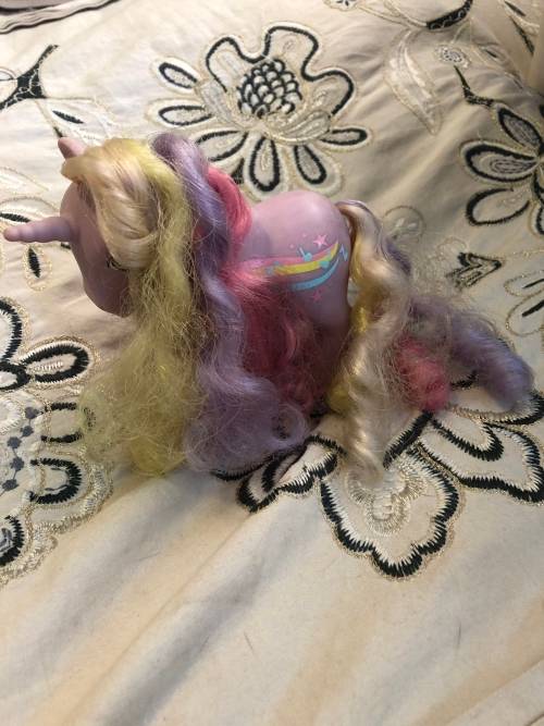 G1 Vintage My Little Pony - Rainbow Curl - Streaky - Unicorn