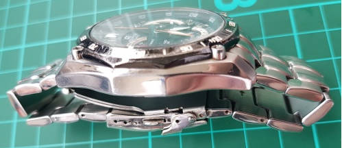 Casio Ediface watch, with an unusual 1/20th second chronograph. Large stainless steel case.