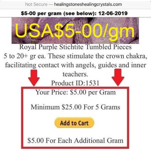 Pure Stichtite. Rich colour. Weight=1350gm (+-6750ct). Looks similar to Sugilite