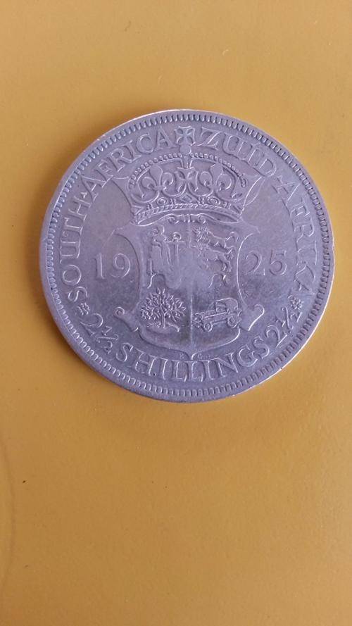 1925 SA Half Crown. A very rare date. CV= R1 000 in F and R75 000 in UNC