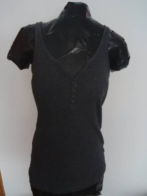 CHARCOAL STRAPPY TOP SIZE M/L