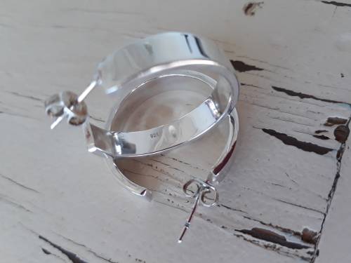 STERLING SILVER HOOP EARRINGS