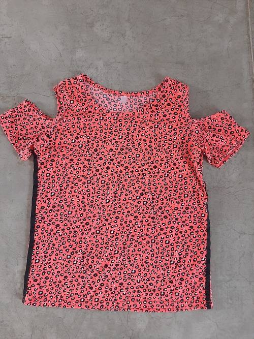 GIRLS COLD SHOULDER T-SHIRT 11-12 YEARS