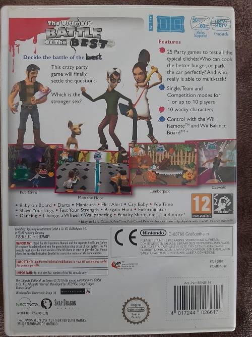 Wii GAME: THE ULTIMATE BATTLE OF THE SEXES (BEST)