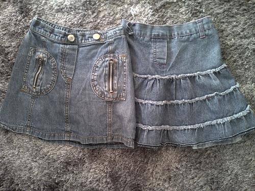 2 PACK DENIM SKIRTS  4-5 YEARS