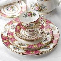 ROYAL ALBERT "Lady Carlyle" 27 pcs TEA set (for 6 persons). 100% ORIGINAL.