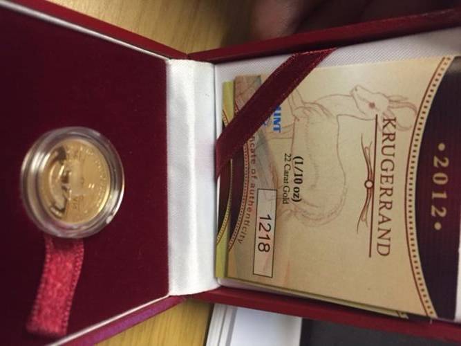 1/10 Proof Kruger Rand 2012