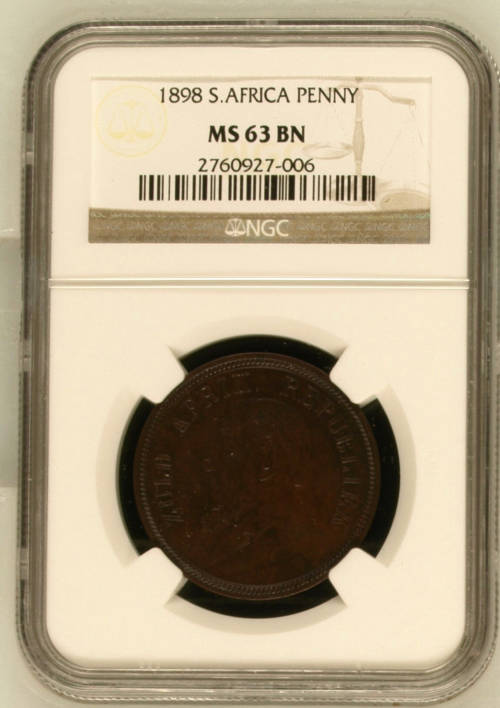 HOT- 1898 ZAR PENNY - MS63BN