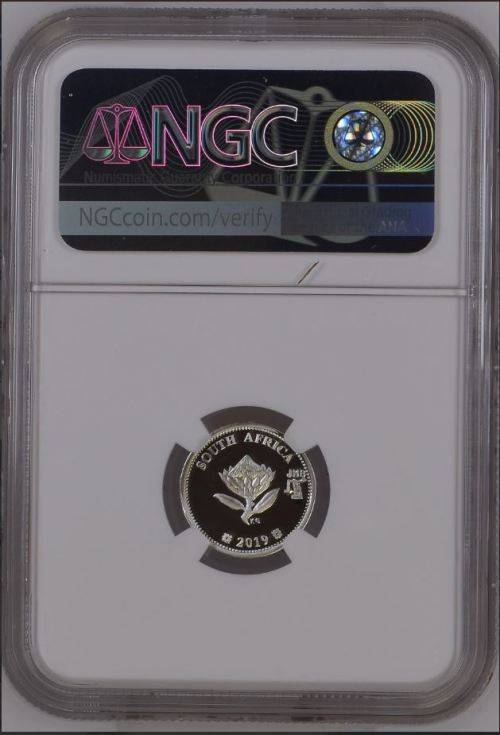 HOT FROM NGC - 2019 S.Africa Polymer Putty - Flypress Johannesburg Coin Show S2.5C PF69UC