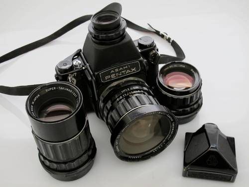 Pentax 6x7,55mm f3,5;105mm f2,4;200mm f4 and 2x Finders