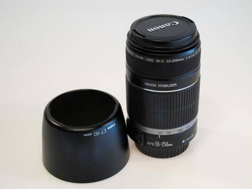 Canon EF-S 55-250mm IS***Like New,Stabilized with Canon ET-60 Hood**