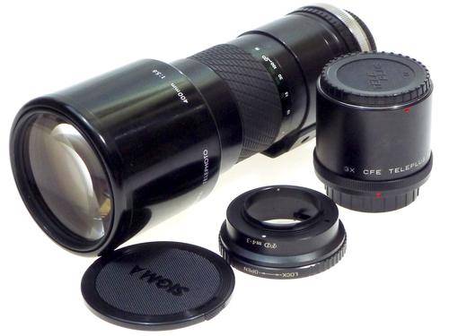 Sigma Telephoto 400mm f/5,6 with Teleplus 3x and FD to M4/3***1200/2400mm,Micro 4/3***