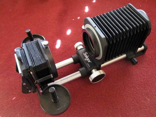 Soligor T-mount Bellows with Negative copier and M42 adapters"As New"