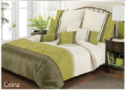 Celina Duvet Set:: Super King - Superior Quality, White: 7pc