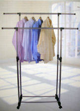 Stainless Steel DOUBLE RAIL - TELESCOPIC Clothes Rack, LARGER than others, see spec's!!!