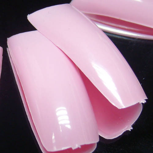100 Light Pink Nail Tips for Acrylic & Gel Nails
