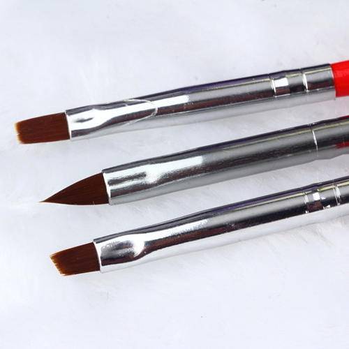 3pcs Brushes for UV Gel and Acrylics