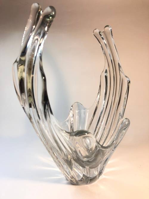 A RARE MID CENTURY DAUM NANCY FRENCH CRYSTAL VASE