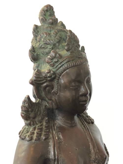 A LARGE ANTIQUE BRONZE STATUE FROM SOUTH EAST ASIA CIRCA 1920