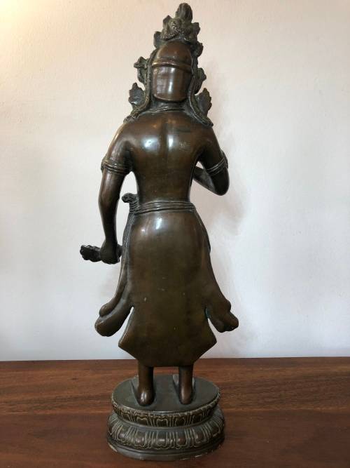 A LARGE ANTIQUE BRONZE STATUE FROM SOUTH EAST ASIA CIRCA 1920